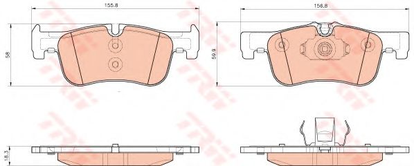 set placute frana,frana disc