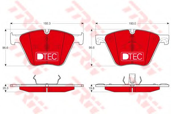 GDB1964DTE set placute frana,frana disc TRW 