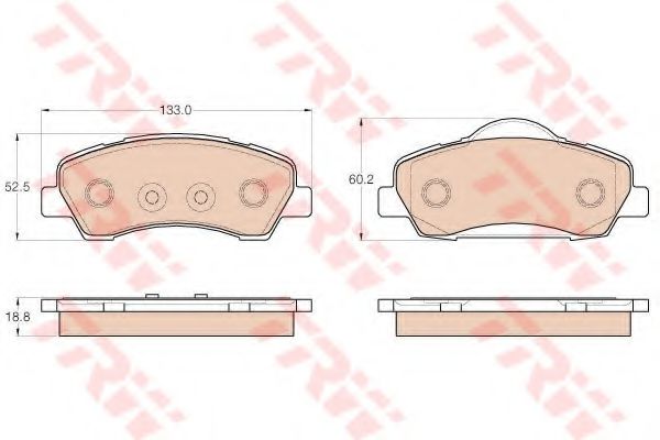 GDB1992 set placute frana,frana disc TRW 