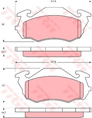set placute frana,frana disc