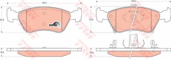 set placute frana,frana disc