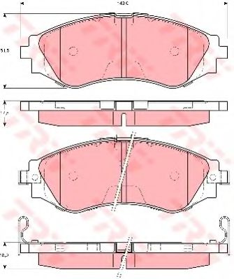 set placute frana,frana disc