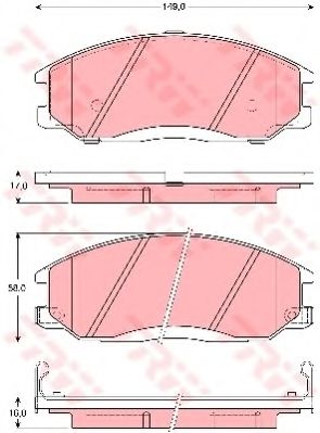 set placute frana,frana disc