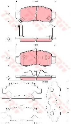 set placute frana,frana disc