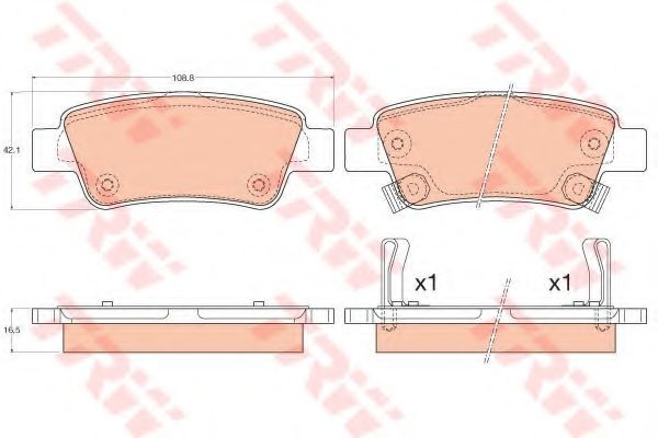 set placute frana,frana disc