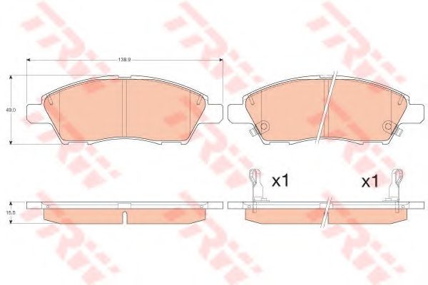 set placute frana,frana disc