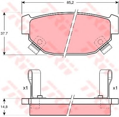 set placute frana,frana disc
