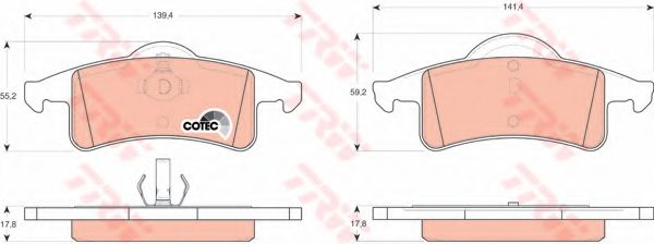 set placute frana,frana disc
