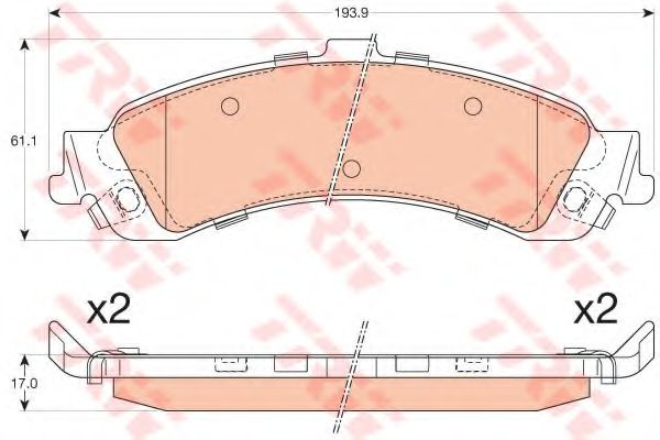 set placute frana,frana disc