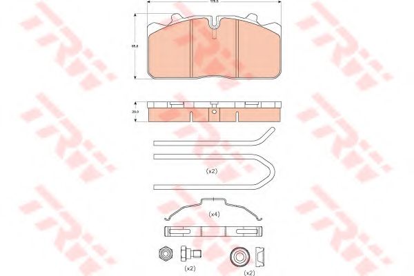 set placute frana,frana disc 2