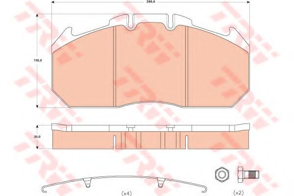 set placute frana,frana disc 3