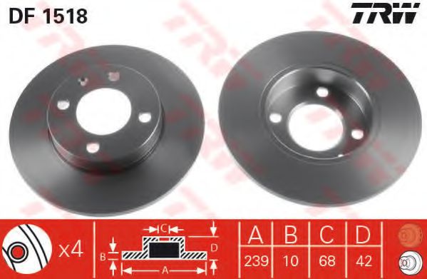 Set frana, frana disc 2