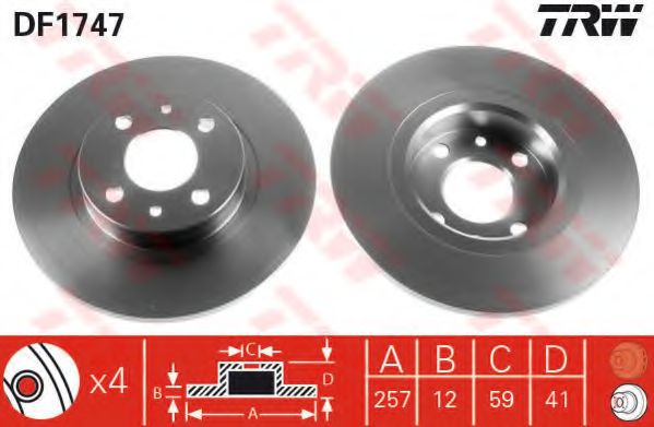 Set frana, frana disc 2