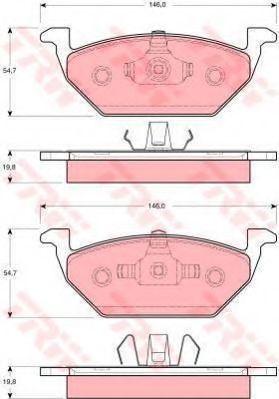 GTD1037 Set frana, frana disc TRW 