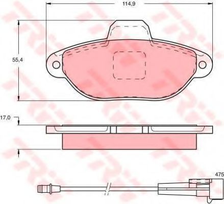 GTD1042 Set frana, frana disc TRW 