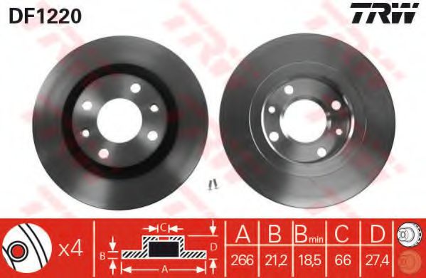 Set frana, frana disc 2