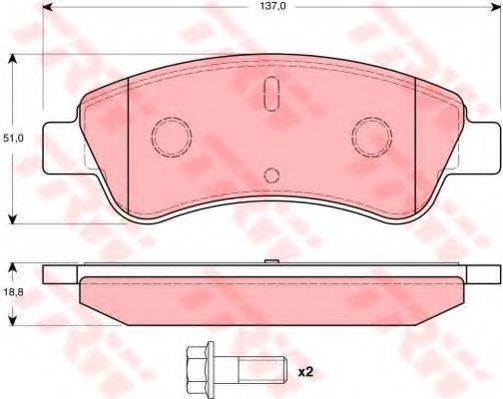 GTD1123 Set frana, frana disc TRW 