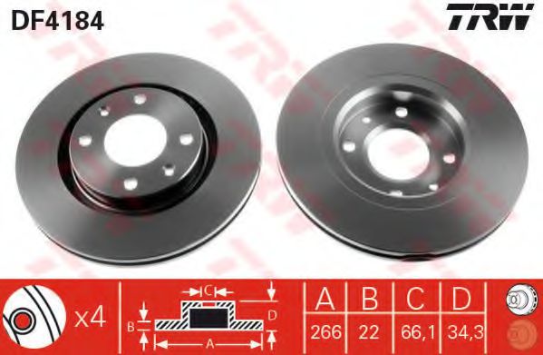 Set frana, frana disc 2