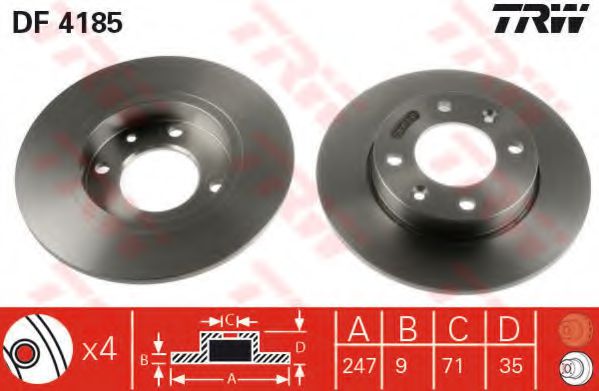 Set frana, frana disc 2