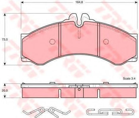 GTD1163 Set frana, frana disc TRW 