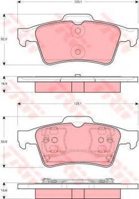 GTD1166 Set frana, frana disc TRW 