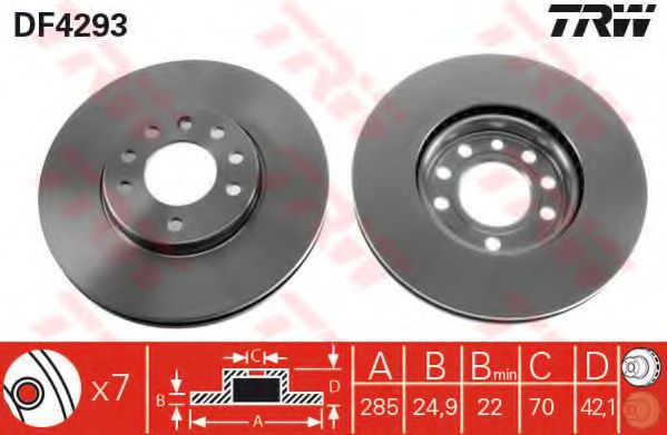 Set frana, frana disc 2