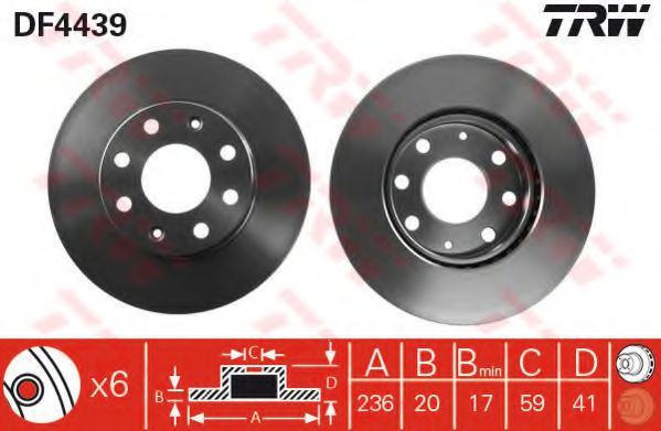 Set frana, frana disc 3