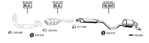 FI161960 Sistem de esapament ASMET 
