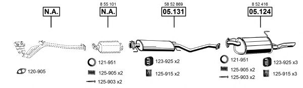 OP055250 Sistem de esapament ASMET 