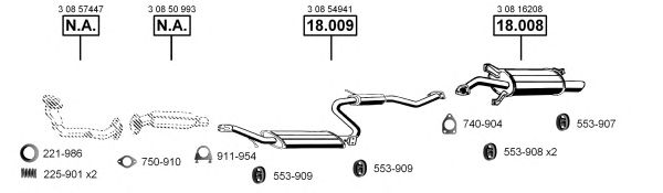VO180550 Sistem de esapament ASMET 
