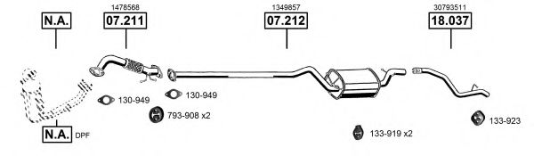VO180750 Sistem de esapament ASMET 