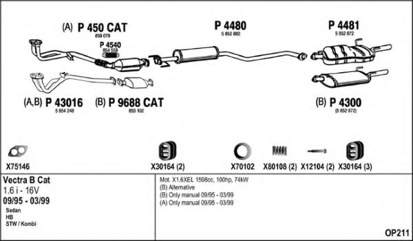 OP211 Sistem de esapament FENNO 