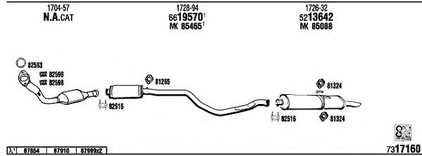 PE40572 Sistem de esapament FONOS 