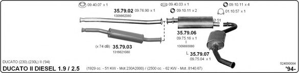524000084 Sistem de esapament IMASAF 