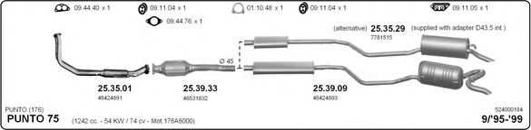 524000184 Sistem de esapament IMASAF 