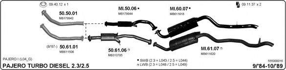 555000016 Sistem de esapament IMASAF 