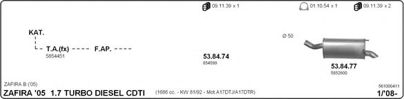 561000411 Sistem de esapament IMASAF 