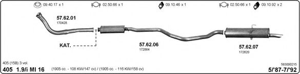 563000215 Sistem de esapament IMASAF 