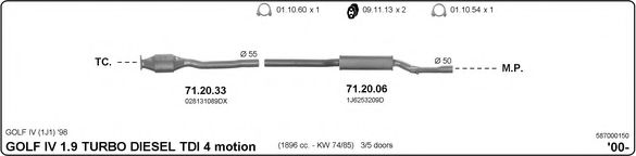 587000150 Sistem de esapament IMASAF 