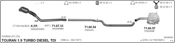 587000352 Sistem de esapament IMASAF 