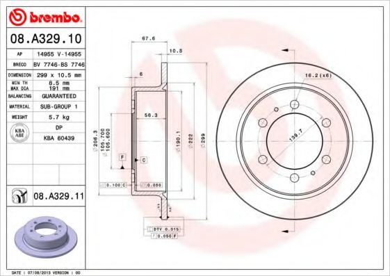 BV 7746 Disc frana BRECO 