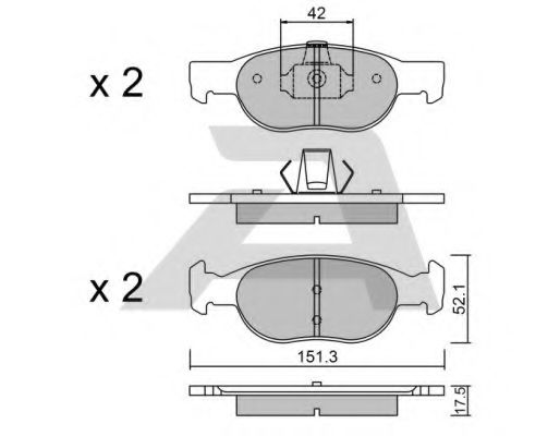 set placute frana,frana disc