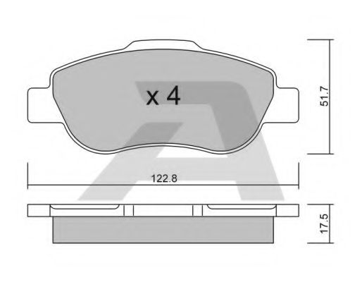 set placute frana,frana disc