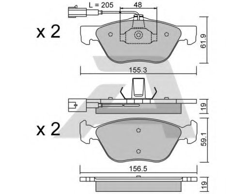 set placute frana,frana disc