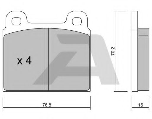 set placute frana,frana disc