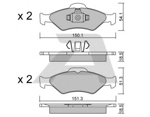 set placute frana,frana disc