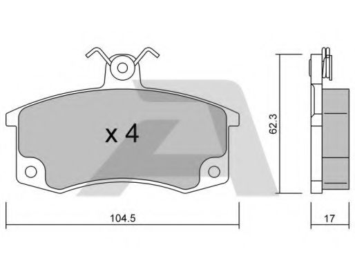 set placute frana,frana disc