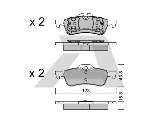 set placute frana,frana disc