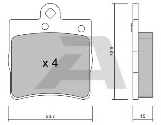 set placute frana,frana disc
