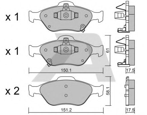 set placute frana,frana disc